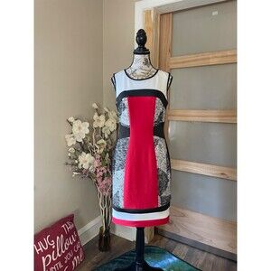 Frank Lyman Women Dress Red Size 6 Knee Length Midi Office Work Business